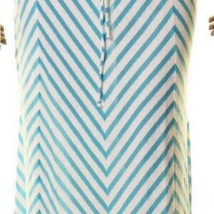 Jones New York Blue and White A-Line Maxi Skirt Size L